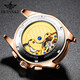 
European Pinke Swiss certified brand watches for men fully automatic mechanical watches luminous hollow flywheels for men gifts business watches European Pinke-3291-brown leather rose shell white surface