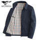 
Seven Wolves official flagship summer 100 pure cotton business middle-aged and elderly dad autumn jacket men's lapel jacket spring casual K2122 khaki M 17060Jin[Jin equals 0.5 kg] to 90Jin[Jin equals 0.5 kg]
