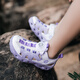 Chaussures de cours d'eau en plein air BKG 2025 Été Nouvelle semelle douce Sole non-gardée Chaussures de trou de drainage des filles Sandales Pink Beige (édition ultime) 31