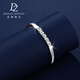 Duozun platinum bracelet for women pt950 new angel love bracelet simple and fashionable platinum bracelet for women birthday gift 7.7g/length 17cm/width 3.2mm