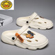 G. DuckKids Chaussures pour enfants 2025 Été Nouveau style Boy's Slipers Slippers For Mid-Garge pour enfants Anti-slip Soft Sole Sports Beach Grey [Picture principale] 38