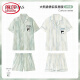 
Langsha high-end panda couple pajamas for women in summer thin short sleeve shorts simulated silk and summer can be worn for men's home clothes Z3897 men (short-sleeved short-trousers) ice silk style L