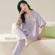 Kaizitu Modal women's pajamas and home clothes set comfortable short-sleeved trousers for wear outside 12108 [soft modal, breathable and comfortable] M [90-100Jin [Jin equals 0.5 kg]]