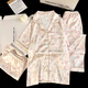 Also, Ice Silk Pajamas for women in summer thin 2025 new internet celebrity style cartoon cute outdoor home clothes three-piece set 13558SA cute cartoon three-piece set L