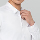 Markless Langarmes Hemd Herren Frühling und Sommer Glattes Anti-Falten-Business-Shirt 1506 Weiß (Vorgeschlagen, eine größere XL zu nehmen