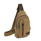 Cool Kangaroo KQ Bag 2025 Новая мужская сумка для грудной клетки Canvas Bag Сумка мужская сумка для плеча на плечо корейская маленькая рюкзак повседневная сумка для талии коричневая оксфордская ткань (с отверстием для наушников) 9903