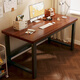 New appearance computer desk eSports desk home desk desktop desk study table writing desk bedroom long table XZ26 12MM thickened 100*60CM-Dream walnut color