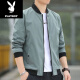Playboy (Playboy) 2025 Frühlings- und Herbstjacke Herren-Trendy Baseball Collar Thin Casual Short Style Outdoor mit hübsche Herrenjacke 686 Jacke [schwarz] XL [Vorgeschlagen 105-120jin [Jin ist ungefähr 0,5 kg]]