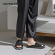 
Aokang slippers men's summer indoor home bathroom bathing, anti-slip anti-odor eva shit-soft sandals, Navy blue 44-45 [suitable for 43-44]