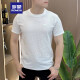 罗蒙（ROMON）2025新款男士短袖T恤夏季轻奢百搭圆领凉感高品质潮流半袖冰丝衫 1105白色 轻奢质感 4XL 175-190斤