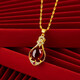 KZD old phoenix pure necklace for women, long-lasting ruby red pendant for mother, old water drop red necklace + only 5 pieces left + S