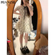 Cotton French sweet off-shoulder polka dot dress for women in summer 2025 new small temperament bow short skirt 674 picture color [high quality 38.5] XL 115-130Jin [Jin equals 0.5 kg]
