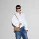 Gucci (Gucci) Bag du sac féminin Bag Blondie série mini sac d'épaule Bag féminin Nouveau sac à bandoulière 815700 Canvas d'ébène beige 815700haakg9755