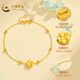 China Gold (China Gold) Gold Armband Frauenfußball Gold Lucky Vierblätter Krokodil Gold Taschentuch Geburtstagsgeschenk Valentinstag Geschenk für Freundin Liebhaber Frau [heute/am nächsten Tag] Fußball Gold Vierblatt Krokodilarmband + Rose Geschenkbox
