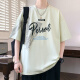 森马（Semir）2025新款青少年短袖t恤男潮流夏季高初中学生帅气大童夏装上衣服 JT693青色 M 约80-100斤可穿