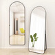 Sentai Bear Mirror Full-body Clothing Mirror Household Rounded Corner Fitting Mirror Arched Wall-Bedroom Ins Golden Rounded Corners-Backed Bracket-Exquisite Aluminum Frame 60*165CM Ultra Silver Mirror-Clear Imaging
