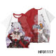 Jiaojing Benghua 3T-shirt, été à manches courtes et une tendance imprimée en 3D de marque conjointe pour les élèves primaires et secondaires et les adolescents Eden TXU4877, une taille, les enfants 130, adaptés au poids 40-50 Jin [Jin est égal à 0,5 kg]