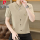 Pier Cardin Summer Ice Silk Tricoted Faux T-shirt à manches courtes de style coréen Men et fine et mince T-shirt à manches minces Top 6626 Black M 90-110Jin [Jin est égal à 0,5 kg]