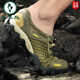 Woodpecker Summer Men's Breathable Mesh Flying Sports Sports Casual Chaussures Versatiles Running Invisible Hauteur-Enfouissement Chaussures usinsives et non glissées Khaki [9901 Style respirant] 38