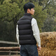 Tambor light down jacket vest for men with short stand-up collar, light and warm, comfortable vest with inner layer TA330033 black 175