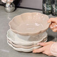 Clcey Internet Celebrity Ceramic Assiette pour la maison Utilisation 2023 Nouveau style Lumière Plat de luxe Plat simple Plat Plaque de table Haute Apparence Simple Color Color Glaze Plaque 2 Packs 1278 8,5 pouces