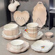 Unterglasurfarbene Schalen, neuer Stil von Haushaltskeramikplatten, Schalen und Essstäbchen Kombination Hauswarming Geschenkgeschirr Schalen und Plattenset goldbemalte 4-6 Personen Food-Geschenkbox 1355 0 Köpfe