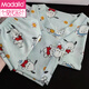 Pijama modal para mujeres en burbujas de verano algodón de manga corta estilo delgado estilo dulce y lindo ropa de verano ropa de dos piezas 1105# vye en V pink pai star l 100-115jin [Jin iguala 0.5 kg]