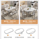 
Ziwu Dining Table Household Thickened Rock Table and Chair Combination Square and Round Dual-Use Dining Table 690#1.2m Table + Solid Wood Chair *4