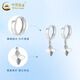 CHINA GOLD PT950 Platinum Star Lucky Four-leaf Clover Earrings Women's Valentine's Day Birthday Gift Year of the Horse Zodiac Year Gift Platinum Star Lucky Four-leaf Clover Earrings About 3.6g