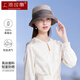 上海故事真丝遮阳帽女桑蚕丝帽子春夏季防晒防紫外线太阳帽妈妈礼物 奶茶