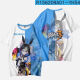 Jiaojing Benghua 3T-shirt, été à manches courtes et une tendance imprimée en 3D de marque conjointe pour les élèves primaires et secondaires et les adolescents Eden TXU4877, une taille, les enfants 130, adaptés au poids 40-50 Jin [Jin est égal à 0,5 kg]