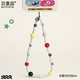 Beiyipin mobile phone lanyard mobile phone chain pendant colorful bean short contrast color mobile phone chain ccd camera lanyard simple pendant
