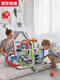 Electric Wooden Track Car Highspeed Train Children's Gleis Spielzeugwagen-Zugspielzeug und 100 Stücke Elektrische Marke Wooden Luxury Highway Track Offizieller Standard