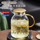 Yipot Tea Teapot Glass Cooling Kettle High Temperature Resistant Cold Water Kettle Large Capacity Cooling Water Cup Home Teapot Set 1450ML Cooling Kettle