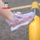 Babudou (Bobdog) Sandalias de niñas zapatillas para niños de la playa de verano Sandalias de princesas de verano Sandalias sin deslizamiento suave de niños medianos y grandes para estudiantes de primaria Pink and Purple [K983]] 31 Tamaño de tamaño aproximadamente 19.7 cm