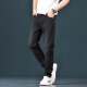 Canelin Kiskha Jeans Herren vierjährige neue Modetrendy Marke Slim Hosen für Jugendliche Stretch gerade Hosen für Männer hübsche Gelegenheitsmänner 1048 Schwarze reguläre reguläre (77,9% Baumwolle) Größe 33