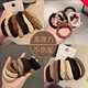 Damina High-elastic Maillard headband to tie hair, rubber band, durable high ponytail hair tie, simple temperament headwear, pattern mixed color towel ring, 10 pieces
