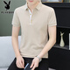 花花公子（PLAYBOY）polo.衫男士短袖t恤夏季潮牌商务休闲有领上衣服男装翻领半袖体恤 黑色 QY723 L