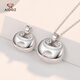 Aido Diamond pt950 Platinum Little Fat Fortune Pendant Women's Platinum Fortune Ingot Pendant Pendant 5.8-6.0g + Delivery Silver Chain