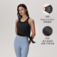 Partikel Mania Air Sport Sport Dessous Frauen hygroskopisch asymmetrische zweiteilige Yoga-Weste BR199 Bohnenpaste Brown-829 m