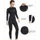 Traje de buceo engrosado de 1,5 mm abrigo de goma a prueba de frío para mujeres traje de gelatina de snorkel 2 triatlón 1283 negro 1.5 mm m