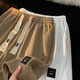 Waffle Shorts para hombres New Summer Fashion Brand Faith Fashion Pantalones Casuales pesados ​​Sport de secado recto Pantalones de cinco cross K698 Color de café ligero 4xl 190-210Jin [Jin equivale a 0.5 kg]