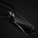 Ostantin tungsten gold pendant necklace, high-end, fashionable and versatile, trendy tungsten steel birthday and Valentine's Day gift for boyfriend and husband, black pendant with chain 50CM