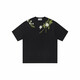 Jiaojing Hash et Cuel American Alphabet Plant Fleur Round Cou Round T-shirt à manches courtes pour hommes et femmes Summer S1049 # White M