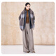 SHOKAY star's same style Dong Life Live Room light luxury mohair yak velvet retro cardigan belt sweater brown L