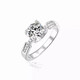 I Do platinum PT950 diamond ring micro-paved bull head 1 carat cultivated diamond proposal engagement diamond ring gift for girlfriend micro-paved bull head 1 carat diamond size 19