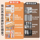 
Open hole plate metal storage cabinet for bedroom rental shelves wardrobe simple assembly floor-standing shelf 4-layer 1050*500*2000/hole plate