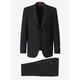 ISAIA Customized Suit Men's Mohair Blended Formal Business Executive Jacket Set Black Solid Color Straight-Click Flip Pocket Black One Size 62