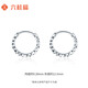 Liuguifu Jewelry PT950 Platinum Earrings Light and Shadow White Gold Stud Earrings for Women PT0200017 1.15g