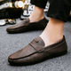 Lexi Beilu 2025 Doudou zapatos de cuero de moda para hombres zapatos de negocios casuales de cuero d826 marrón 39